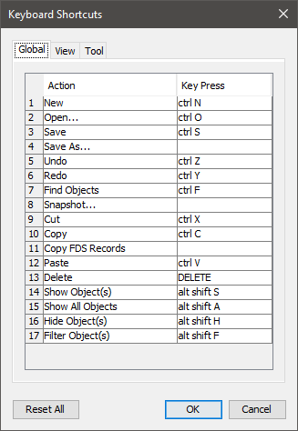 pyro ui dialog keyboard shortcuts