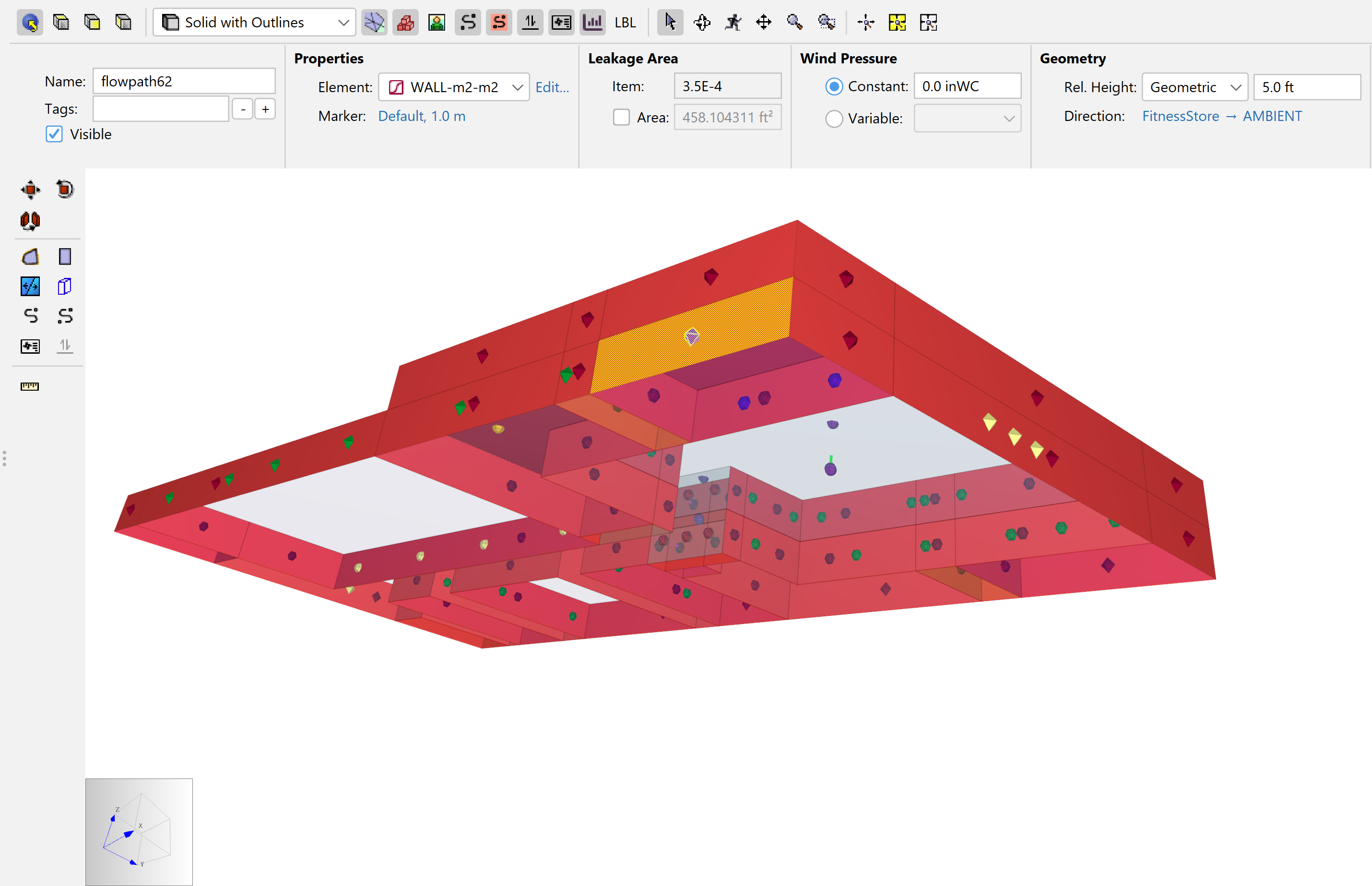 Example usage of Show Flow Path Input Geometry