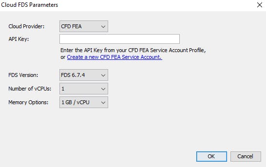 This dialog provides access to the users cloud computing account.