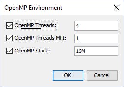PyroSim settings for OpenMP
