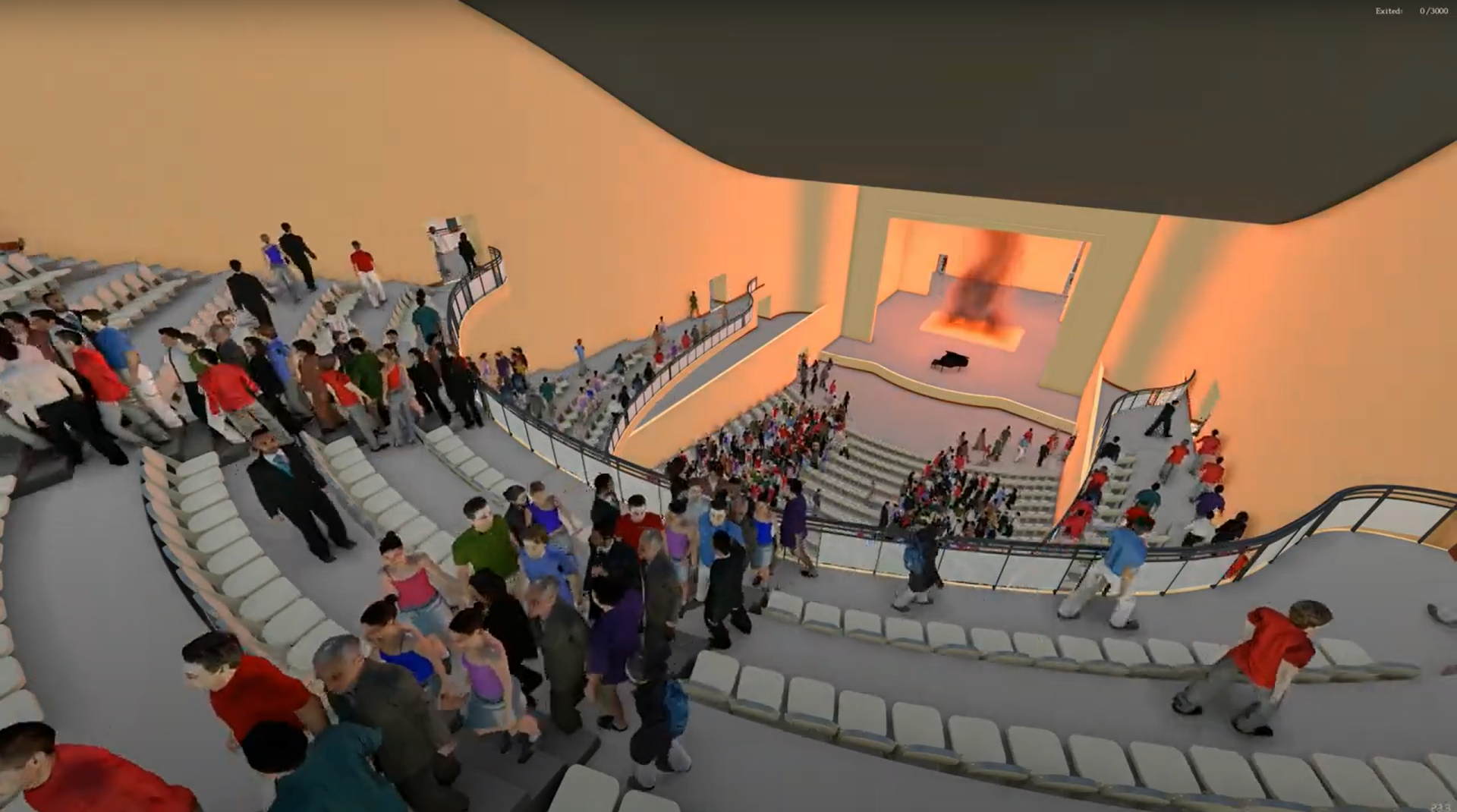 Model evacuation events and emergencies